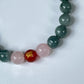 2025 Chinese Zodiac | Pig - Blue Water Jade and Rose Quartz with Red Agate