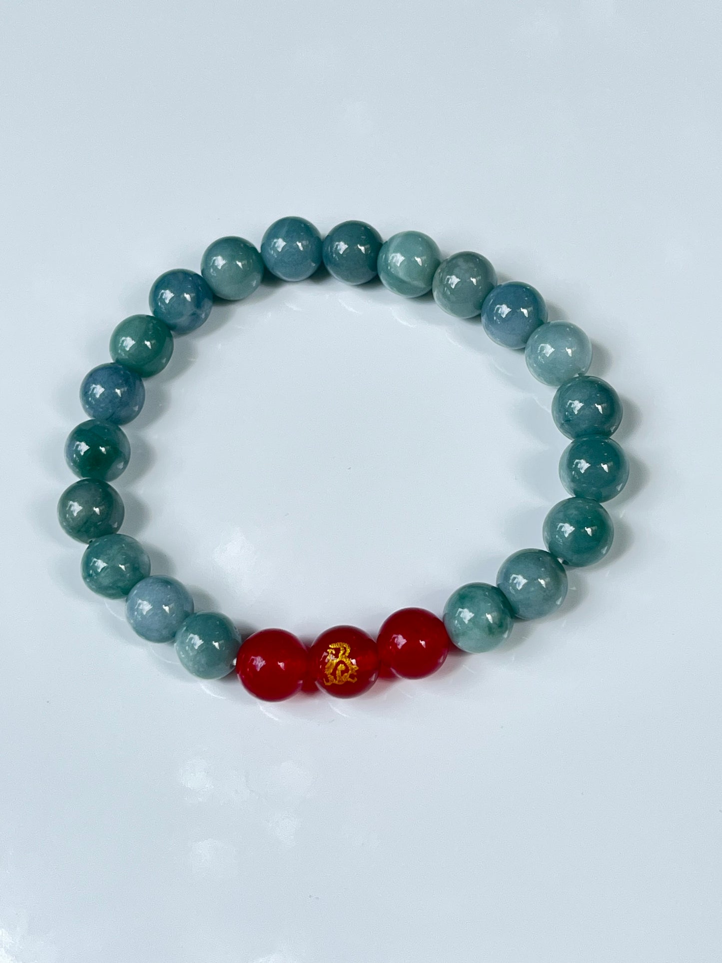 2025 Chinese Zodiac | Dog - Blue Water Jade and Red Agate