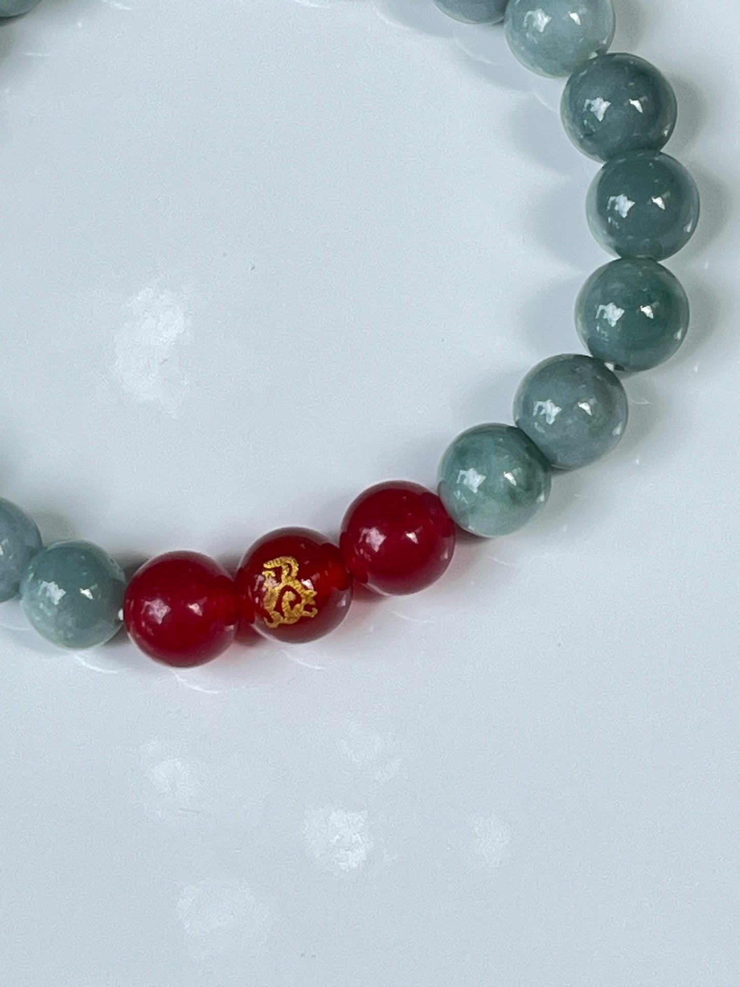 2025 Chinese Zodiac | Dog - Blue Water Jade and Red Agate