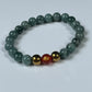 2025 Chinese Zodiac | Tiger - Blue Water Jade and Hematite with Red Agate