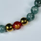 2025 Chinese Zodiac | Tiger - Blue Water Jade and Hematite with Red Agate