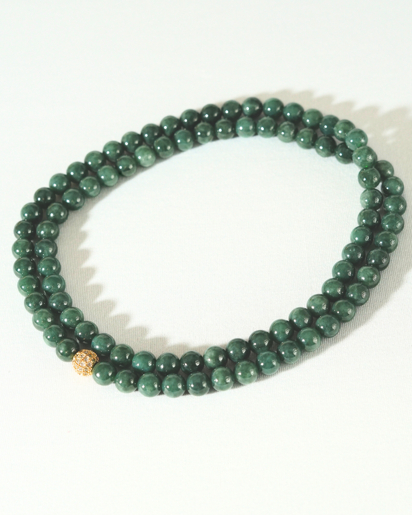 Wealth and Health | Guatemalan Dark Green Jade Necklace