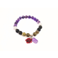 Ghost Month Protection Bracelet - Obsidian, Selenite, Amethyst, & Cinnabar