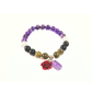 Ghost Month Protection Bracelet - Obsidian, Selenite, Amethyst, & Cinnabar