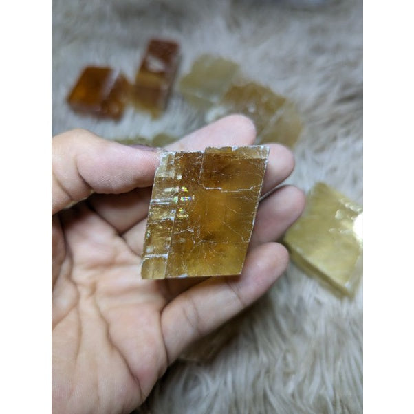 honey optic calcite crystal price per piece