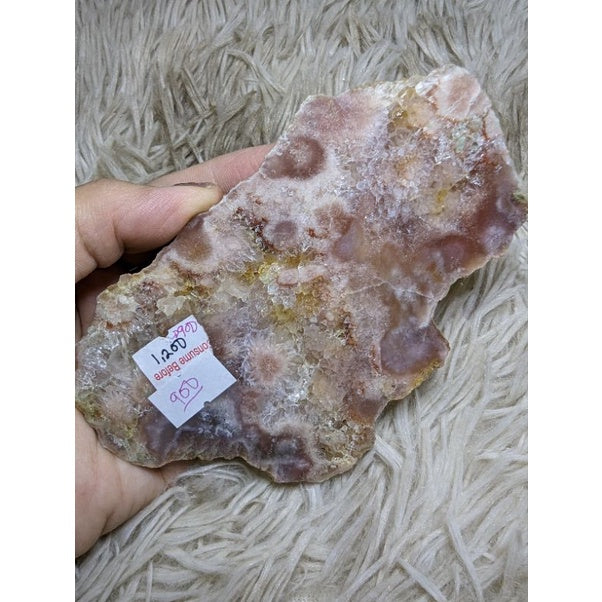 authentic pink amethyst slab