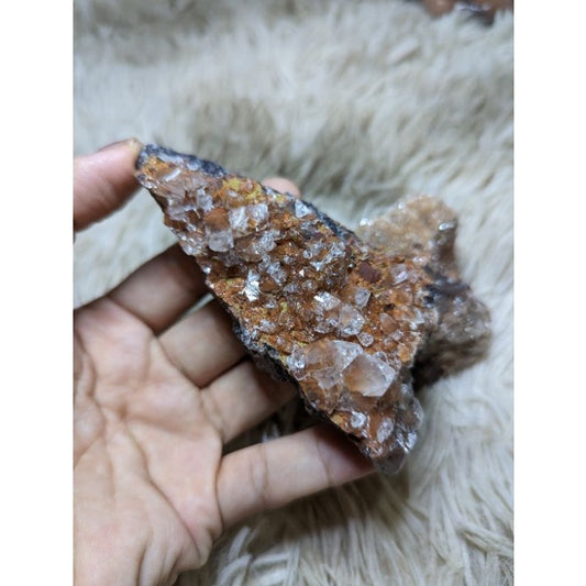 raw red calcite specimen