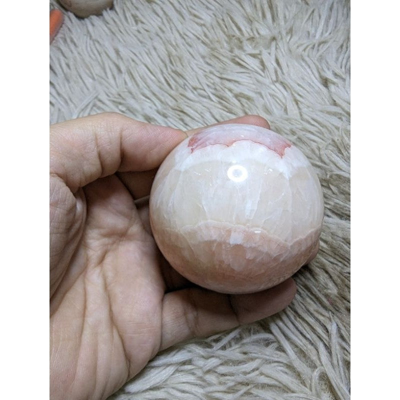 red banded calcite sphere