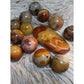 sardonyx palm stone and mini sphere