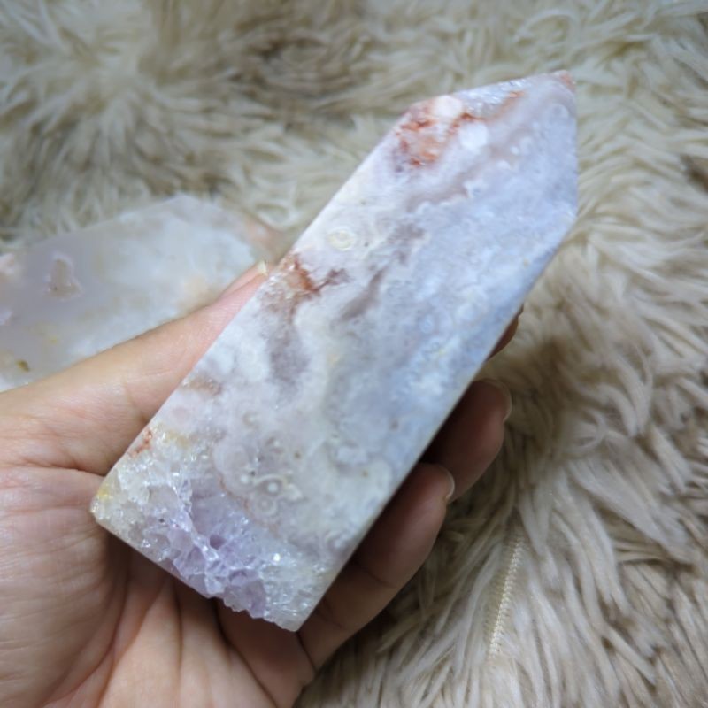 hq pink amethyst flower agate tower