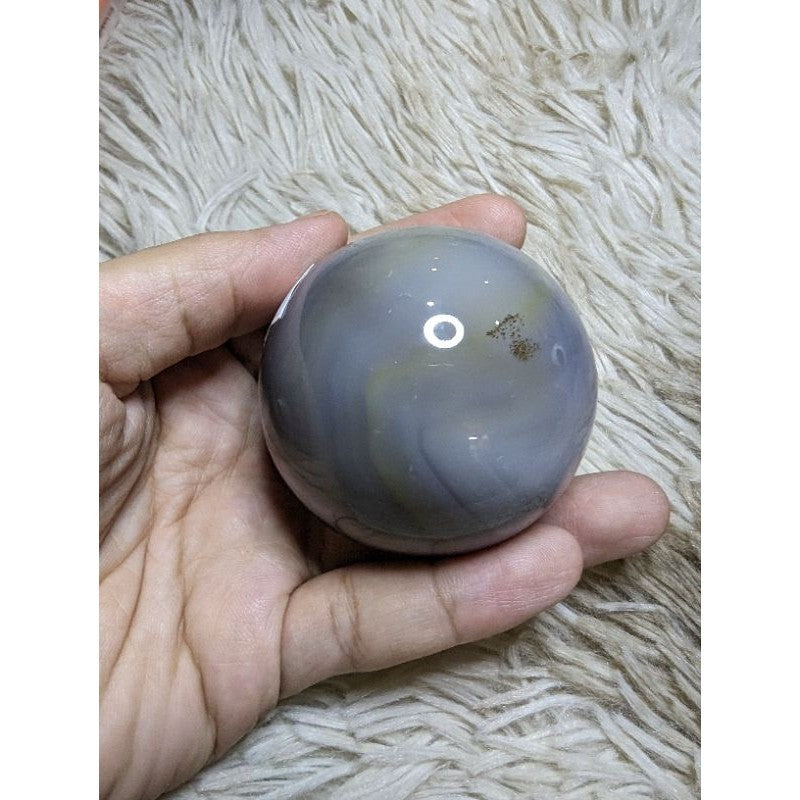 gray agate crystal sphere super sale