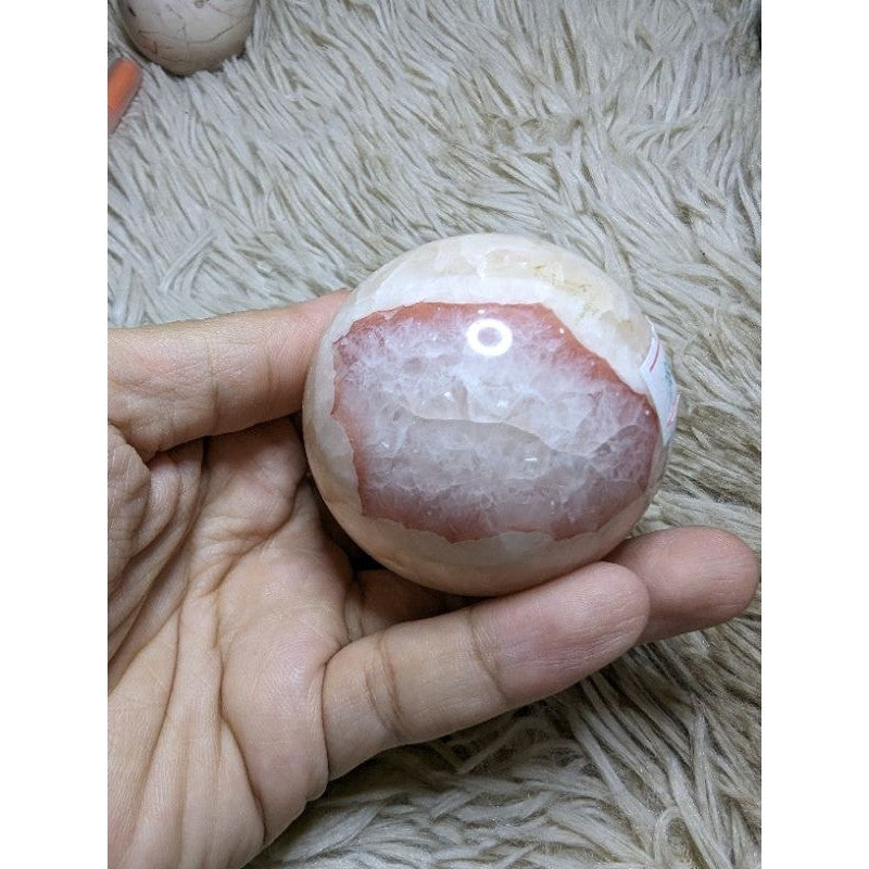 red banded calcite sphere