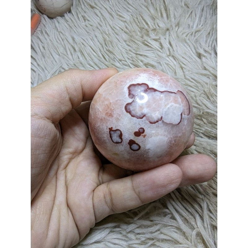 red banded calcite sphere