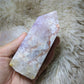 hq pink amethyst flower agate tower