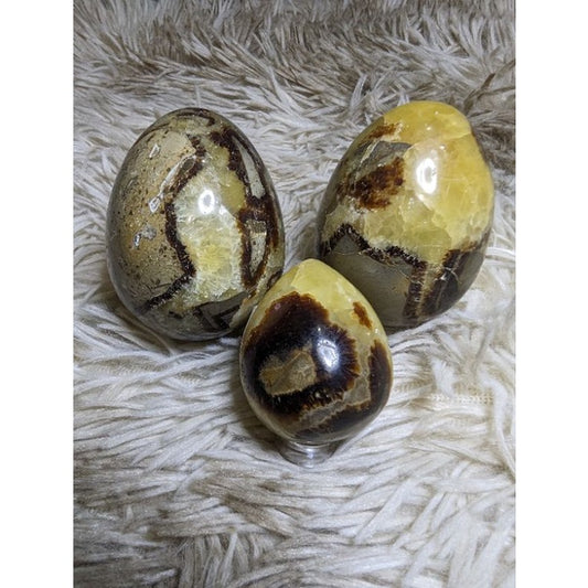 Septarian Dragon Egg and sphere