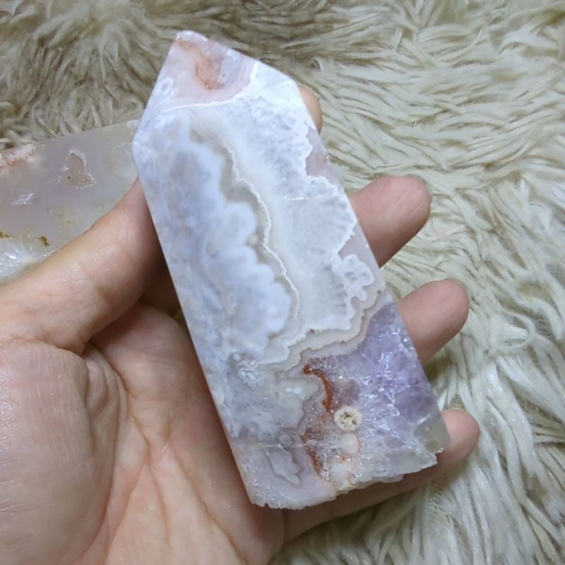 hq pink amethyst flower agate tower