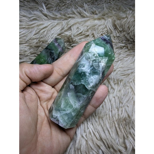 feather flourite crystal  tower