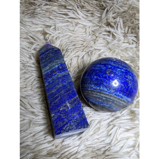 lapis lazuli tower and sphere