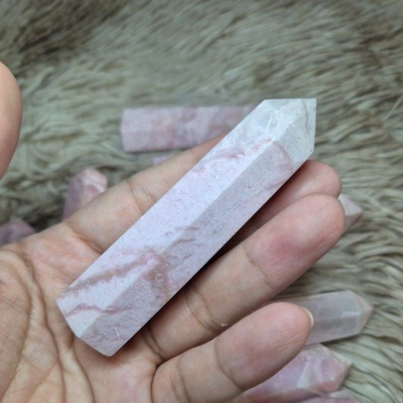 authentic Pink opal towers