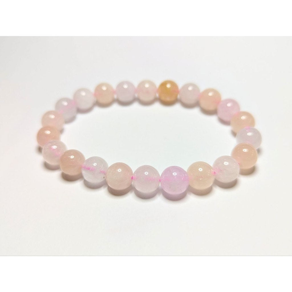 Rare all pink morganite gemstone bracelet divine love and happiness