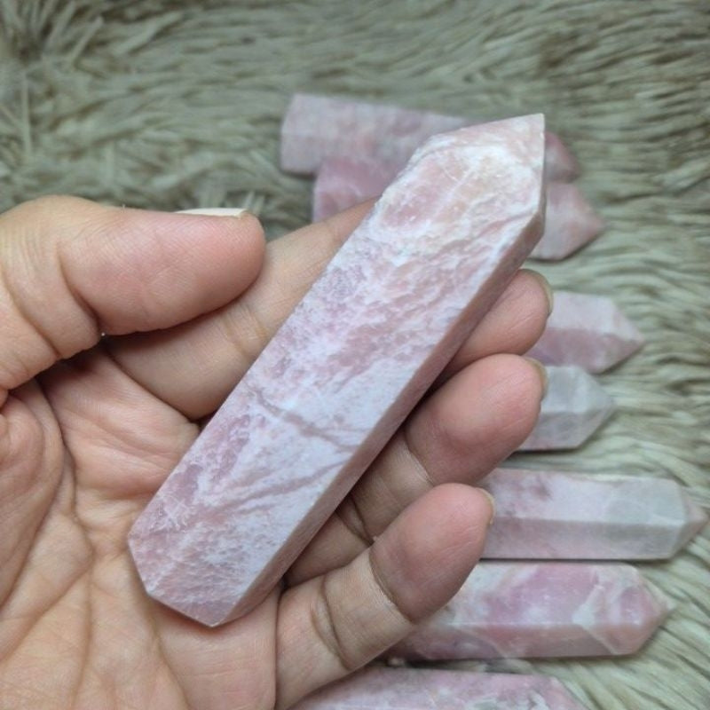 authentic Pink opal towers