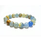 Aquatine Calcite / Argentinian Blue Onyx gemstone bracelet