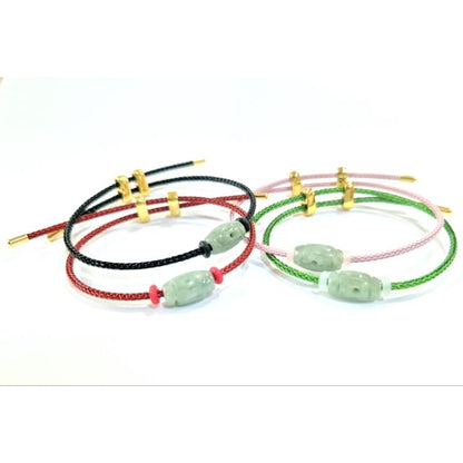 jade braided rope bracelet