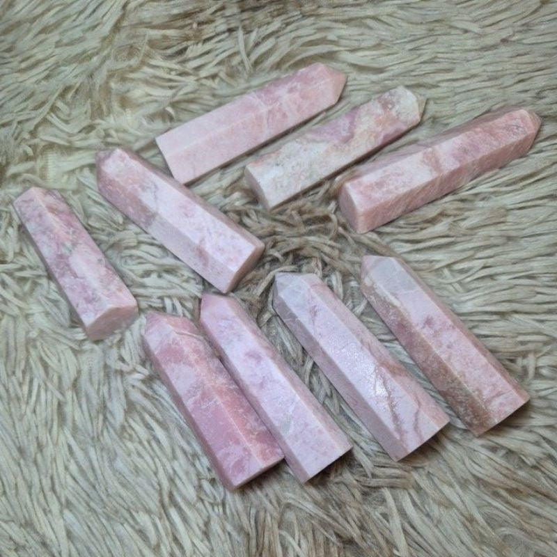 authentic Pink opal towers