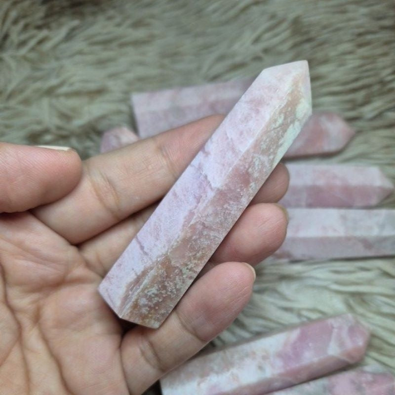 authentic Pink opal towers