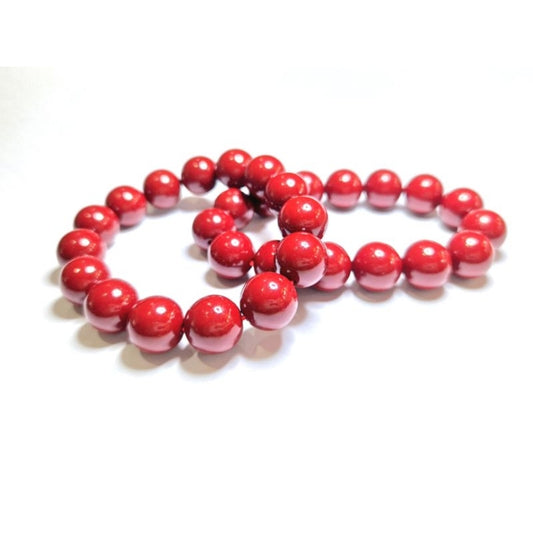 Chunky cinnabar bracelet 14mm