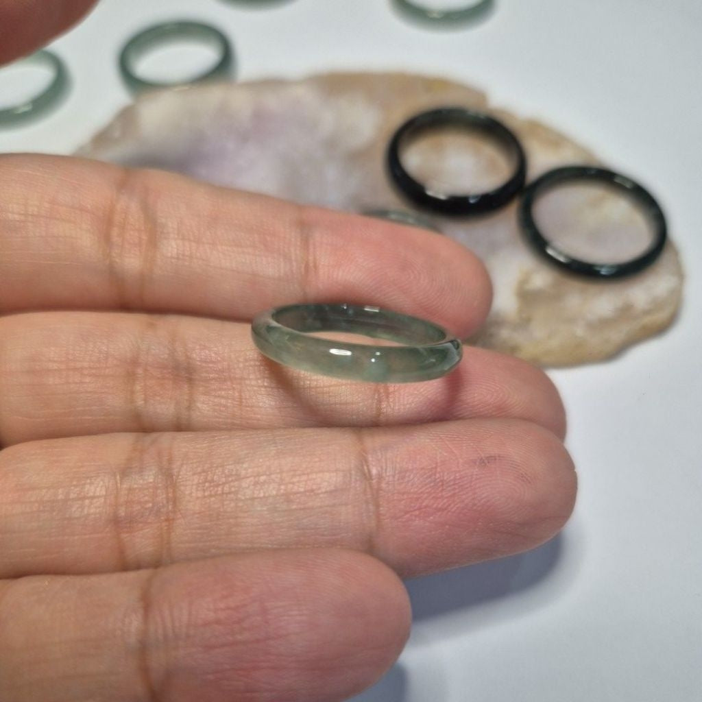 SALE! Authentic Blue water jade ring size 7-7.5