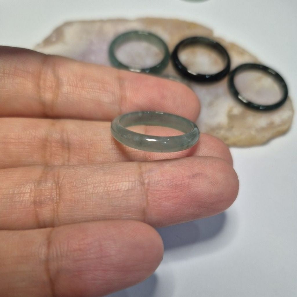 SALE! Authentic Blue water jade ring size 7-7.5