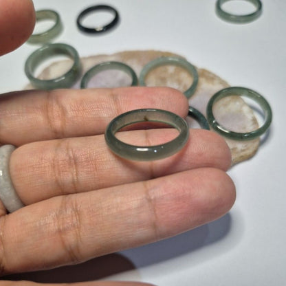 Authentic Blue water jade ring size 9-9.5