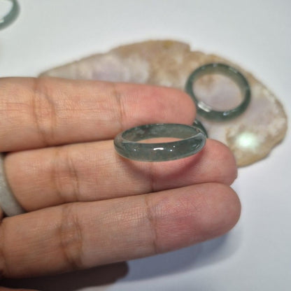 Authentic Blue water jade ring size 8-8.5