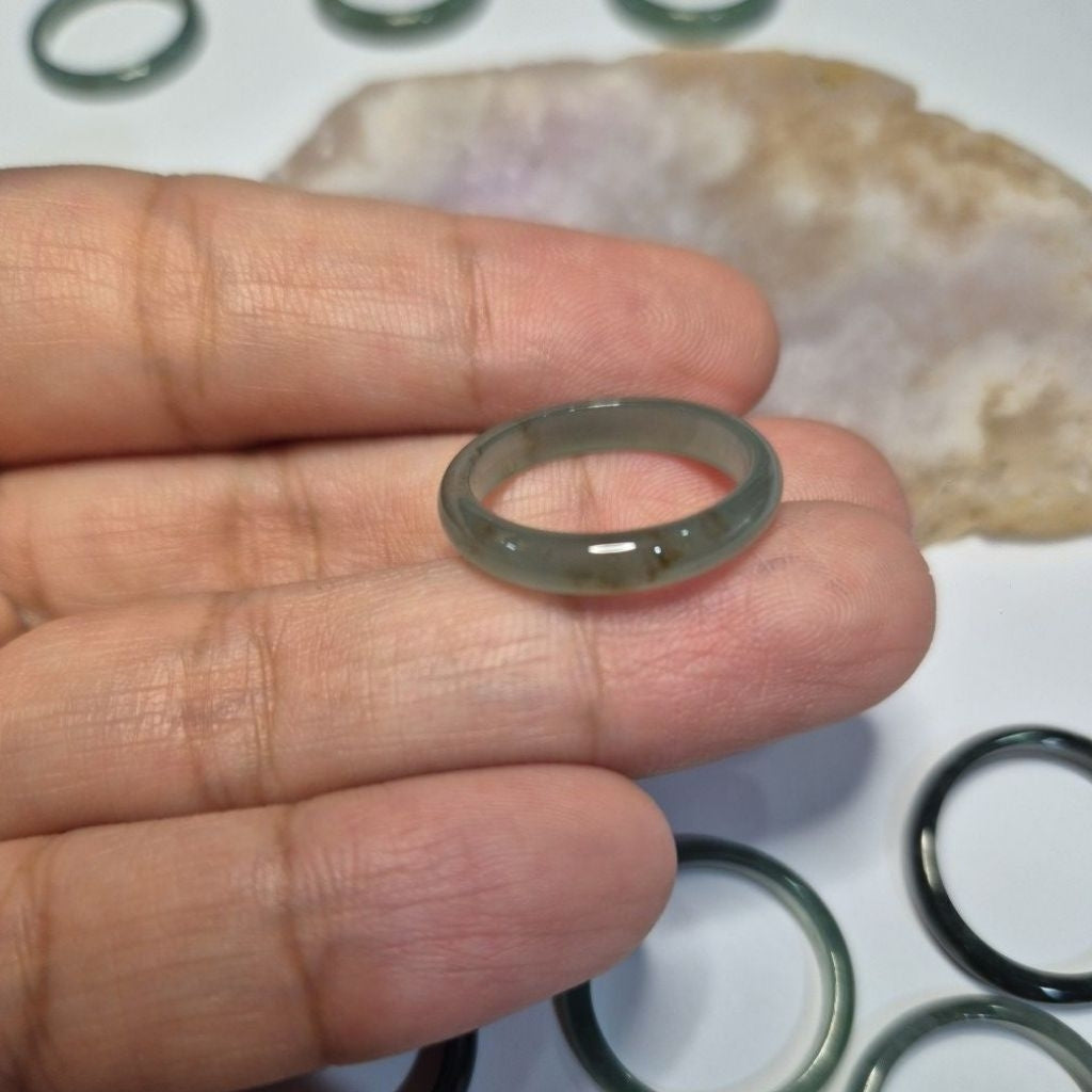SALE! Authentic Blue water jade ring size 7-7.5