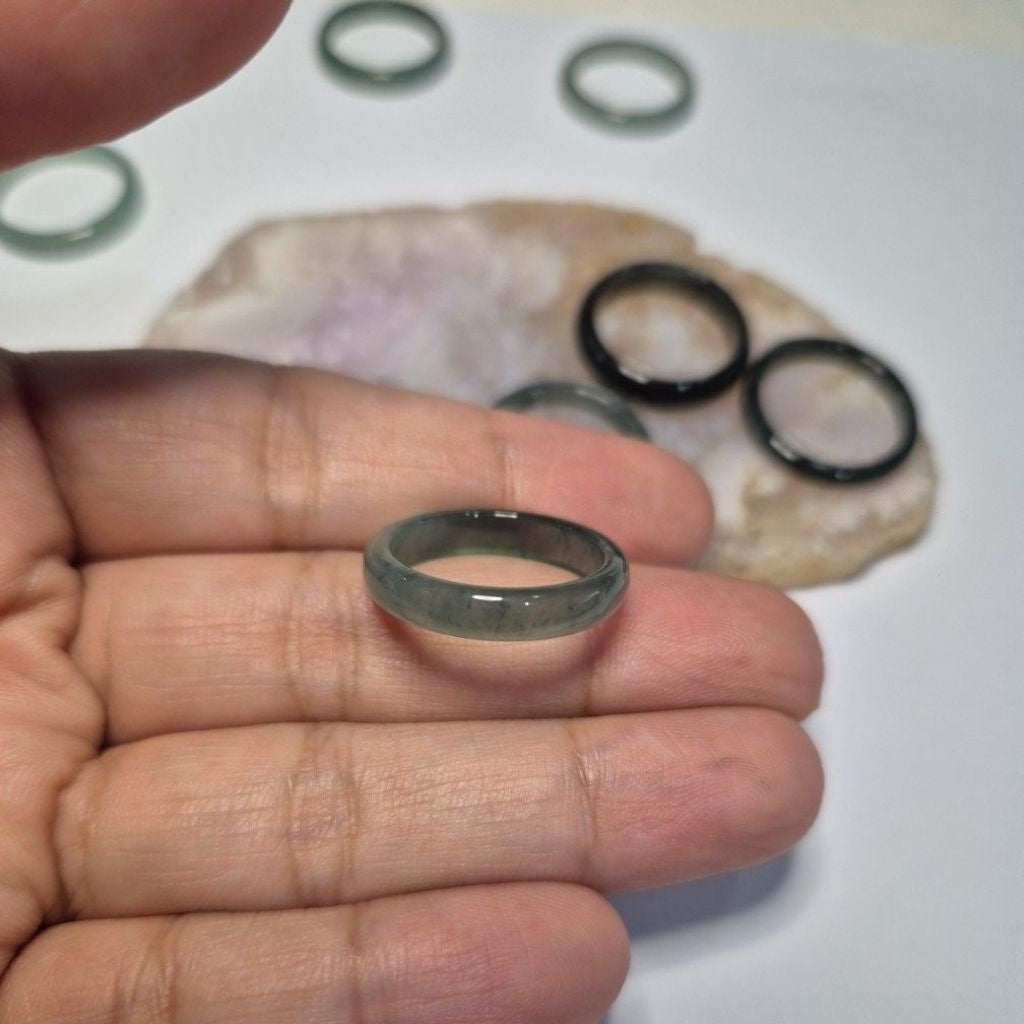 SALE! Authentic Blue water jade ring size 7-7.5