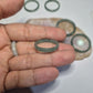 Authentic Blue water jade ring size 10-12