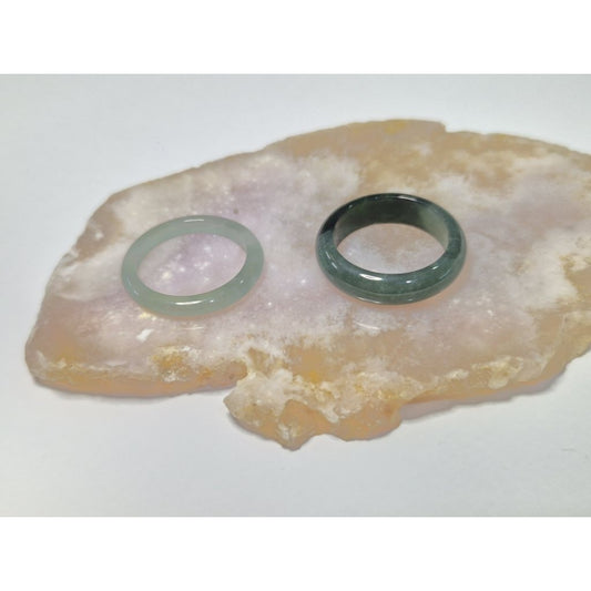 Authentic Blue water jade ring size 6-6.5