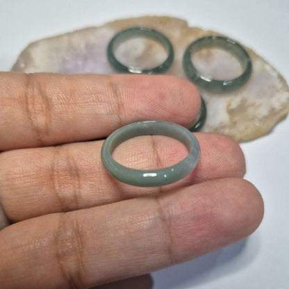 Authentic Blue water jade ring size 8-8.5