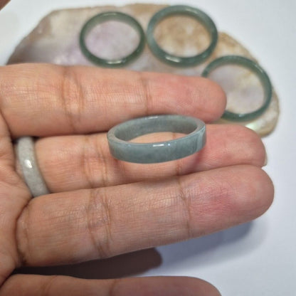 Authentic Blue water jade ring size 10-12
