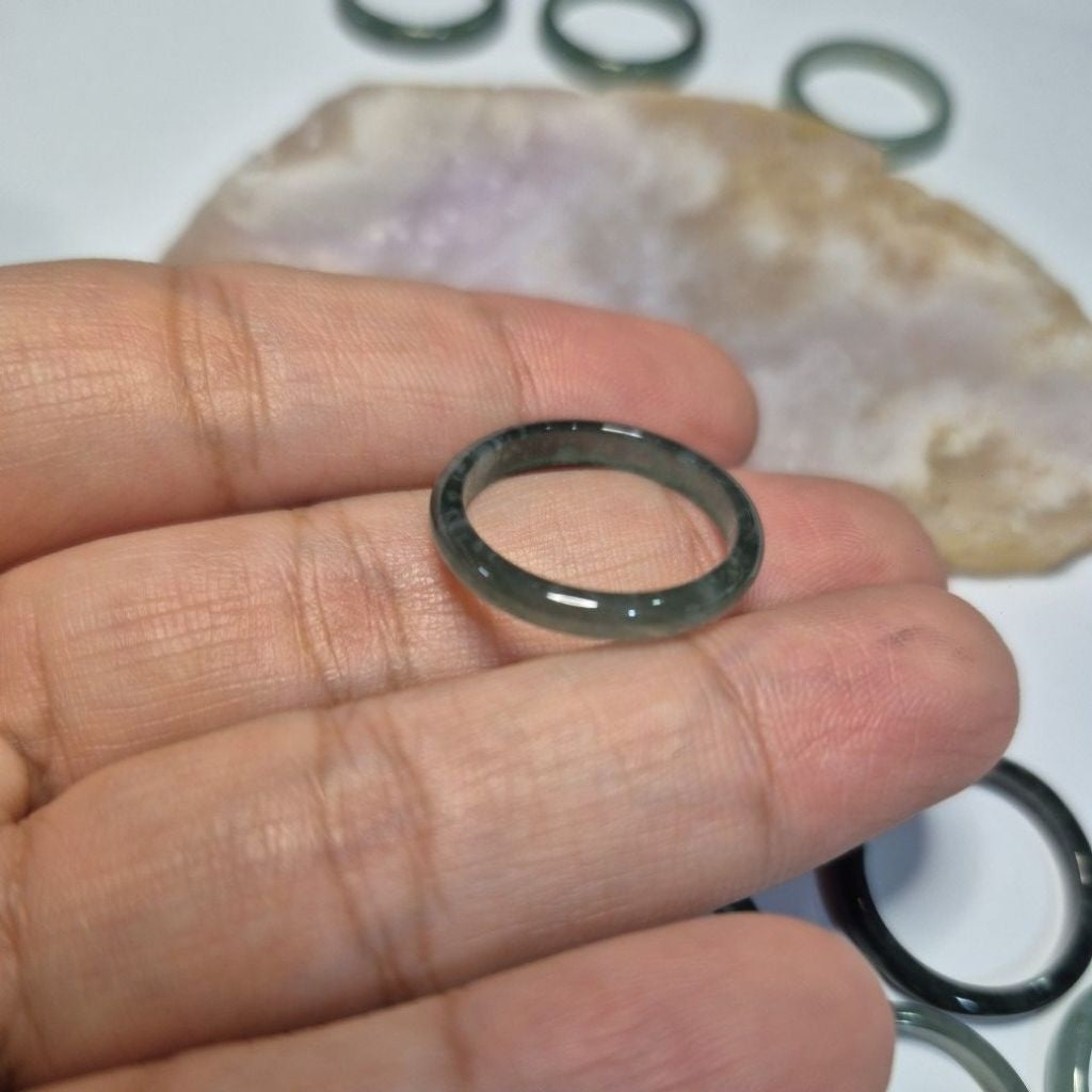 SALE! Authentic Blue water jade ring size 7-7.5