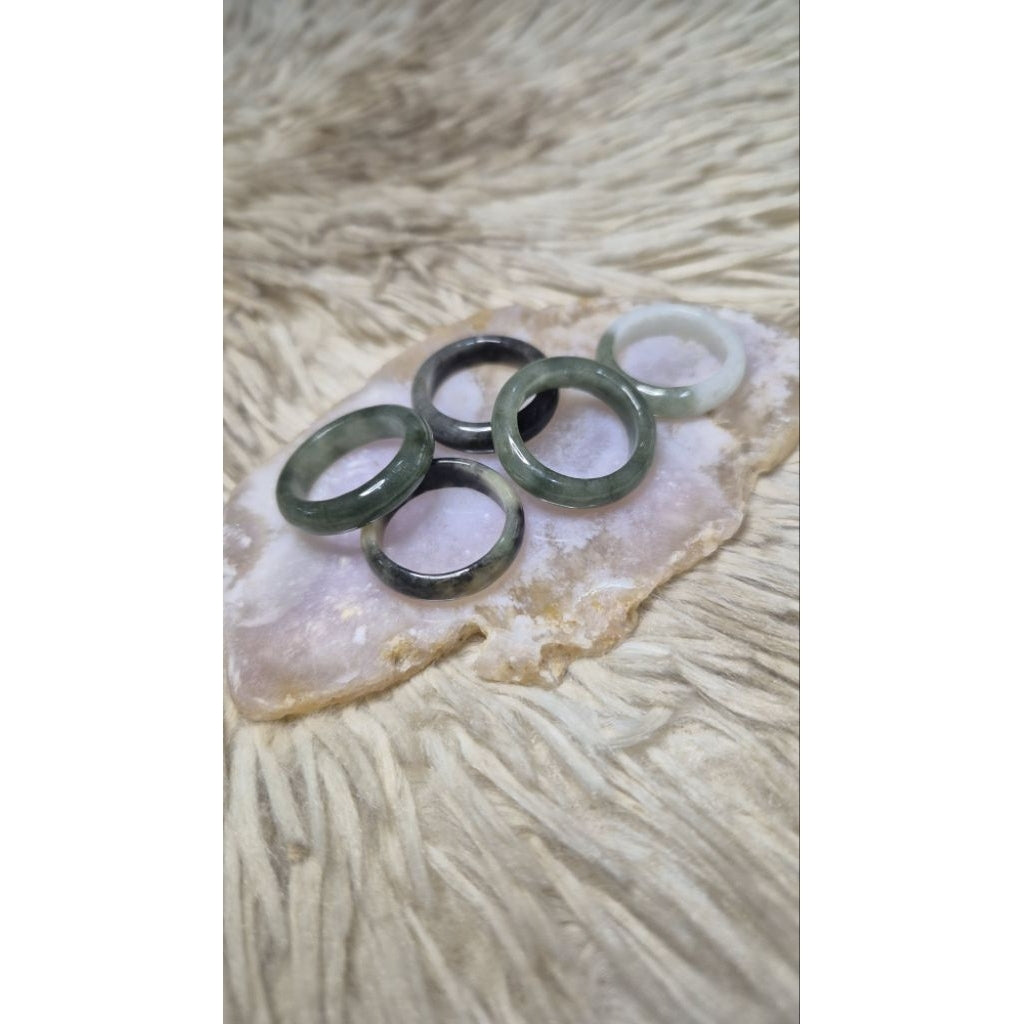 SIZE 7-7.5 Burmese Jade Rings