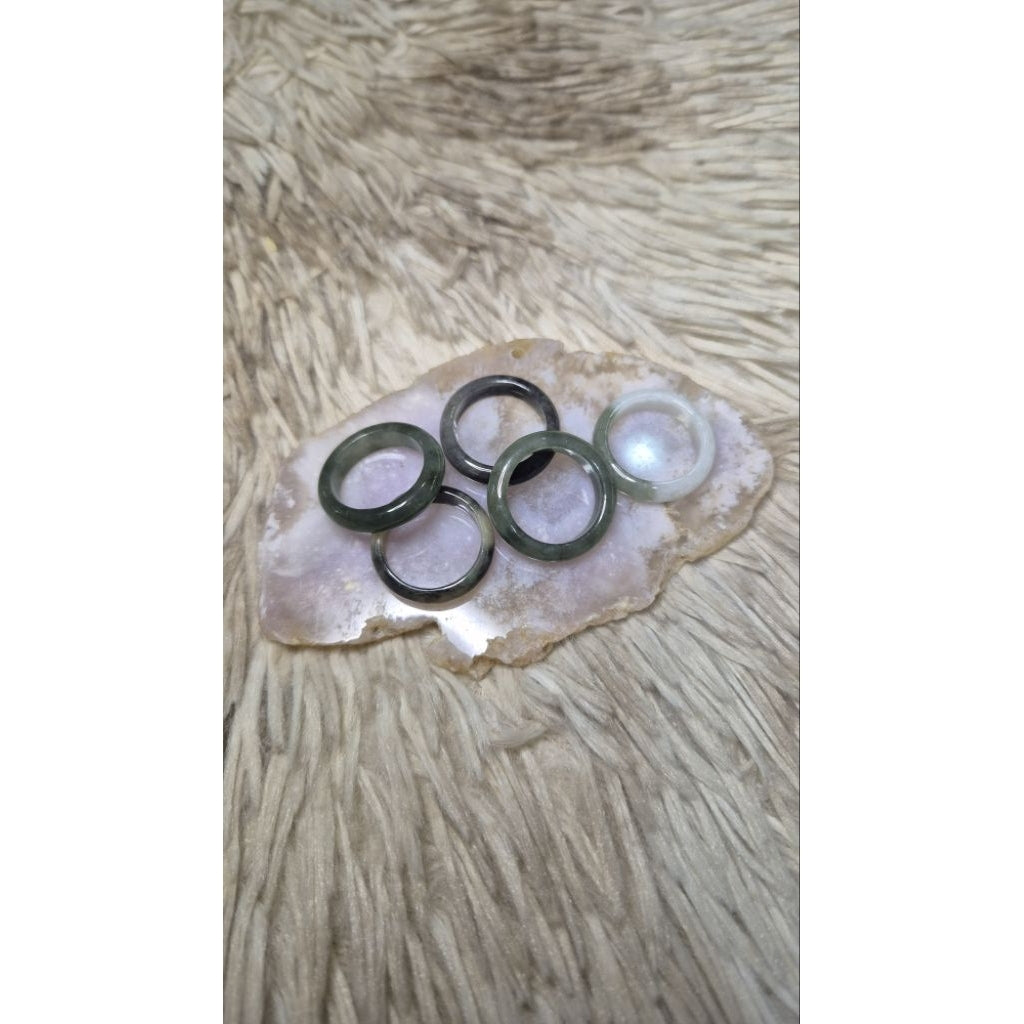 SIZE 7-7.5 Burmese Jade Rings