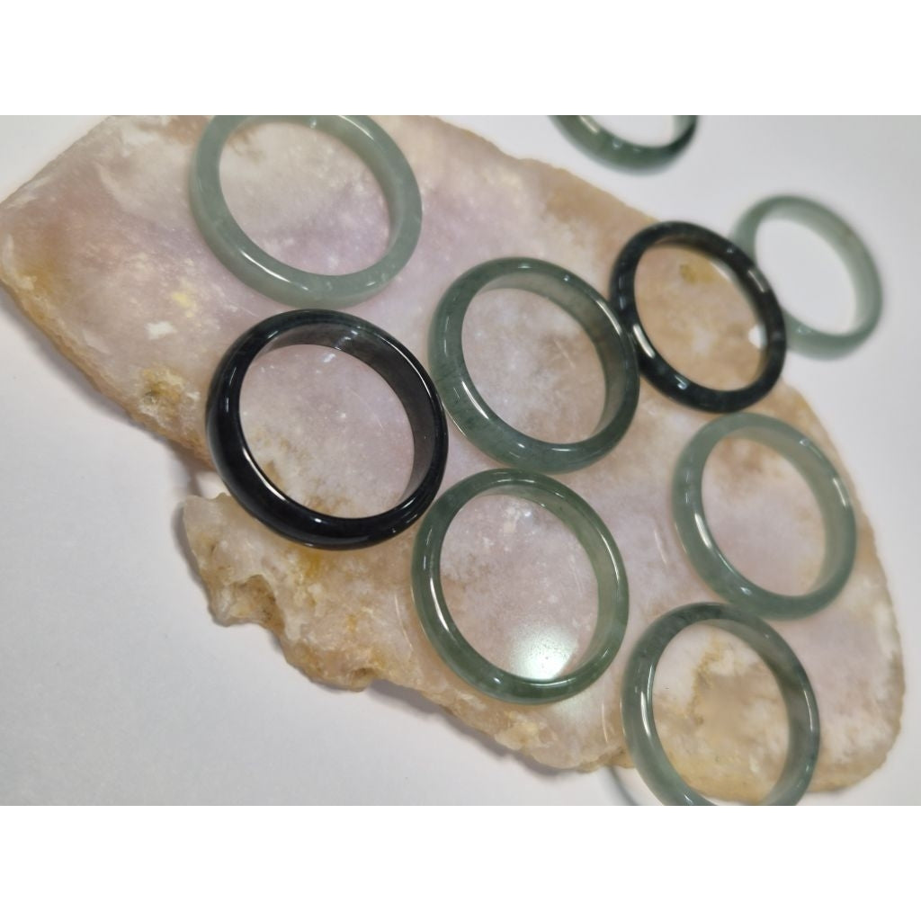 SALE! Authentic Blue water jade ring size 7-7.5