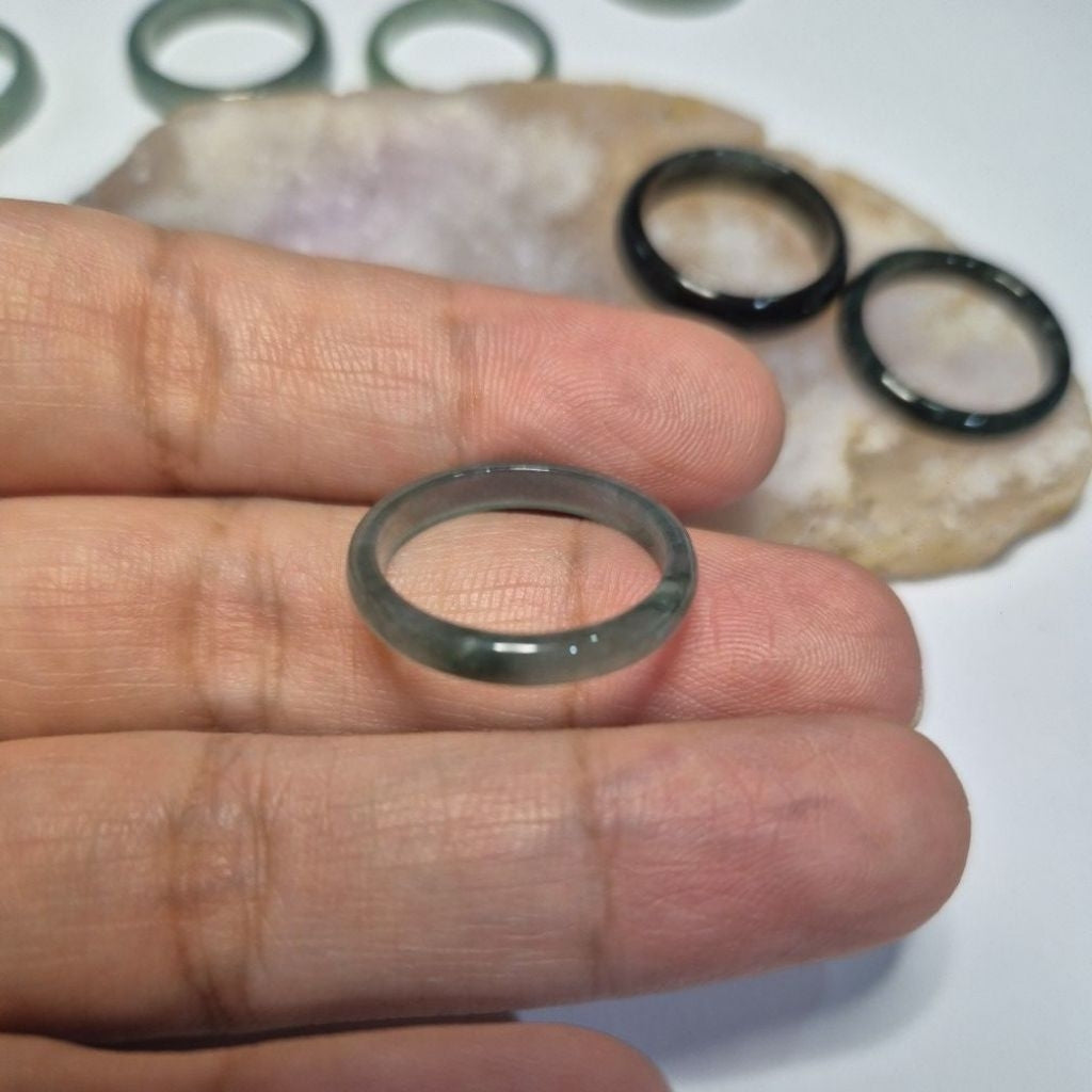SALE! Authentic Blue water jade ring size 7-7.5
