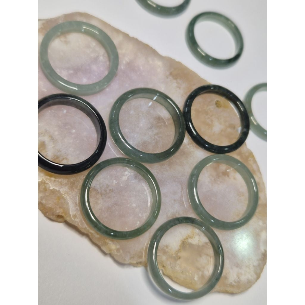 SALE! Authentic Blue water jade ring size 7-7.5