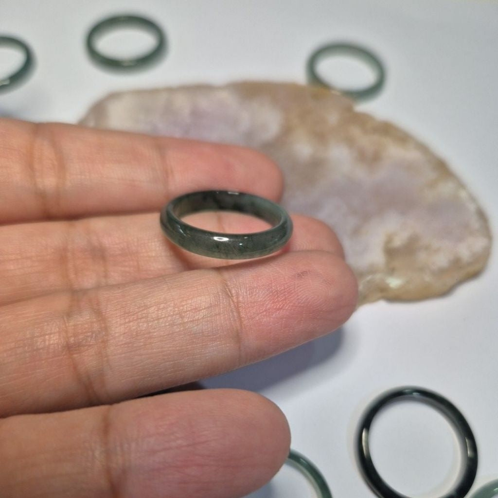 SALE! Authentic Blue water jade ring size 7-7.5
