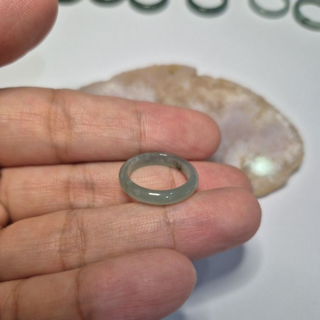 Authentic Blue water jade ring size 2.5-4