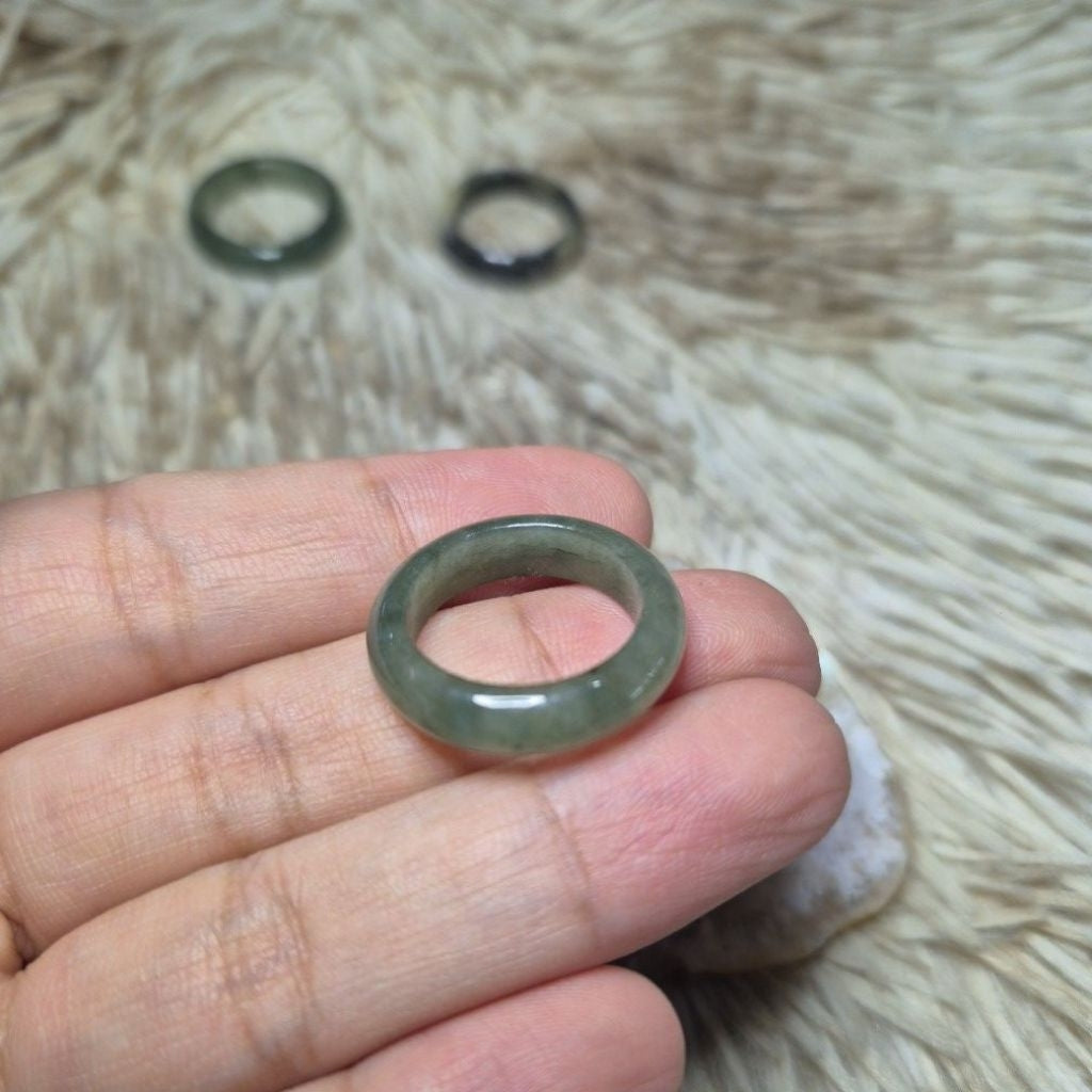 SIZE 7-7.5 Burmese Jade Rings