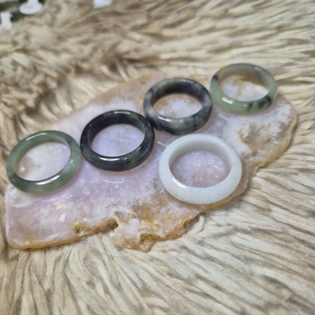SIZE 7-7.5 Burmese Jade Rings
